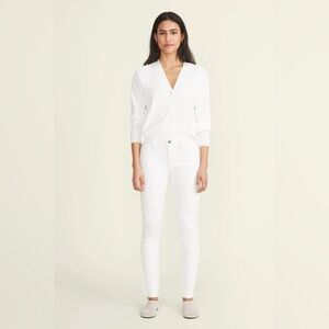 White skinny jeans by Warp + Welt